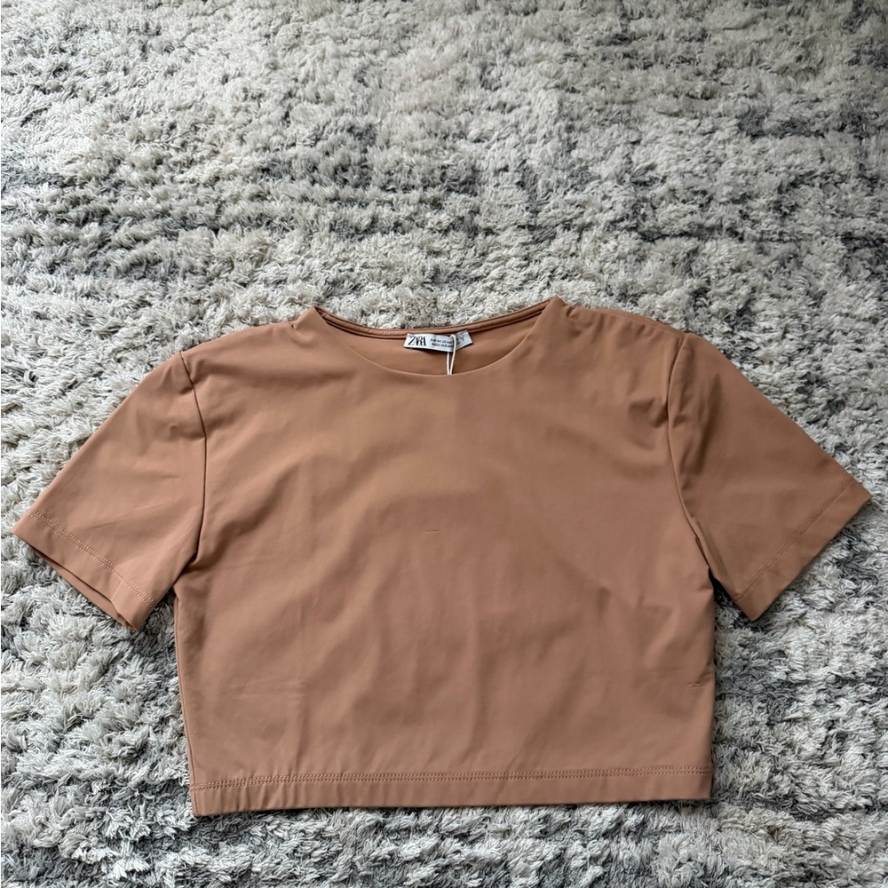 Zara Women's Brown Crop Top